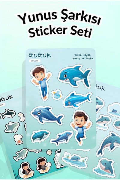 GUGUK Dolphin Song Sticker Leaves Set