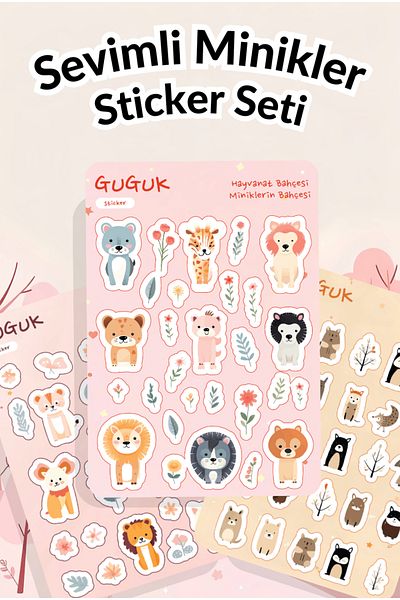 GUGUK Cute Little Ones Sticker Leaves Set