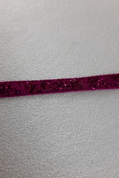 Hayalperest boncuk Φούξια Glitter Velvet Κορδέλα 6 χλστ