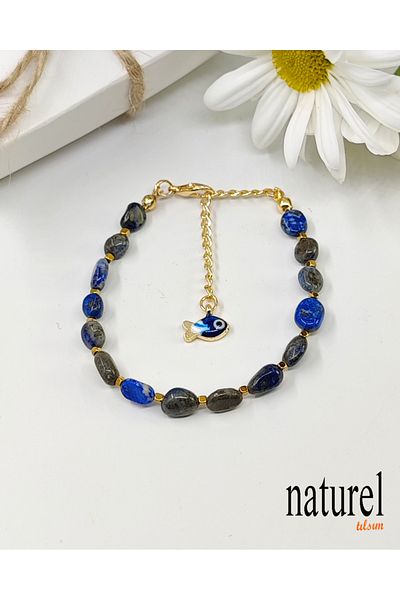 Naturel Tılsım Lapis Lazuli Natural Stone Bracelet