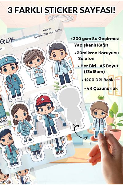 GUGUK Health Heroes Sticker Leaves Set