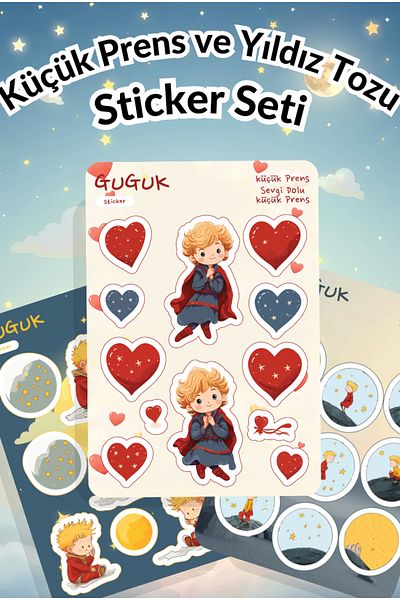 GUGUK Little Prince and Star Dust Sticker Leaves Set
