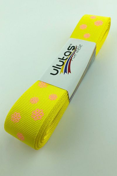 Hayalperest boncuk Daisy Printed 2.5 Cm Grosgrain Ribbon