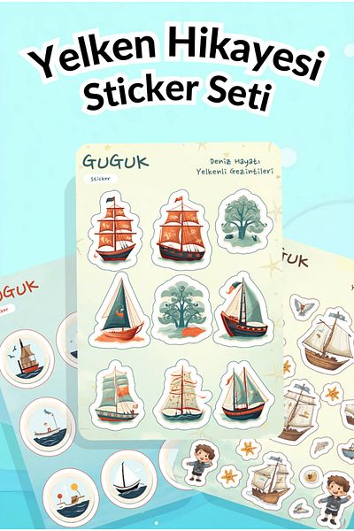 GUGUK Sailing Story Sticker Leaves Set