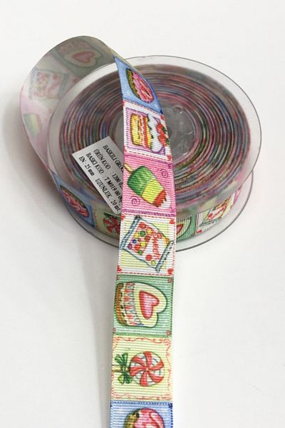Hayalperest boncuk Κορδέλα Grosgrain σε σχήμα καρδιάς και μοτίβο