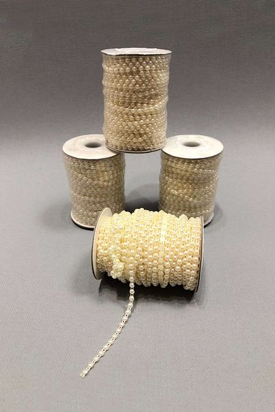 Hayalperest boncuk Cream Row Cut Pearl 4 Mm