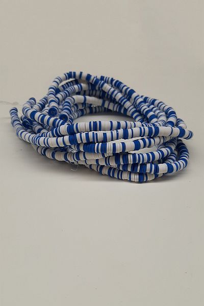 Hayalperest boncuk Μπλε Λευκές Χάντρες Ζύμης Fimo 6mm
