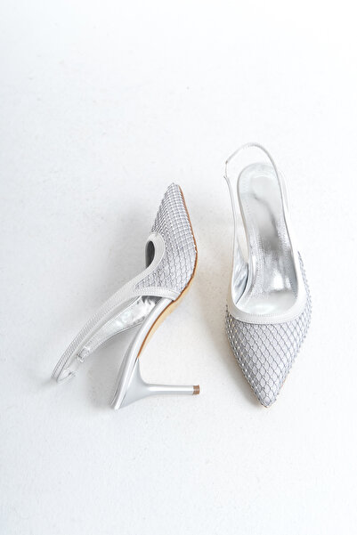 Redoxy Women's Special Design Stone Upholstered Pointed Toe Thin Heel Stiletto Shoes