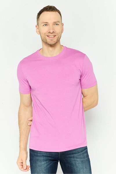 GAP Men Crew Neck Short Sleeves Plain T-Shirt, Pink