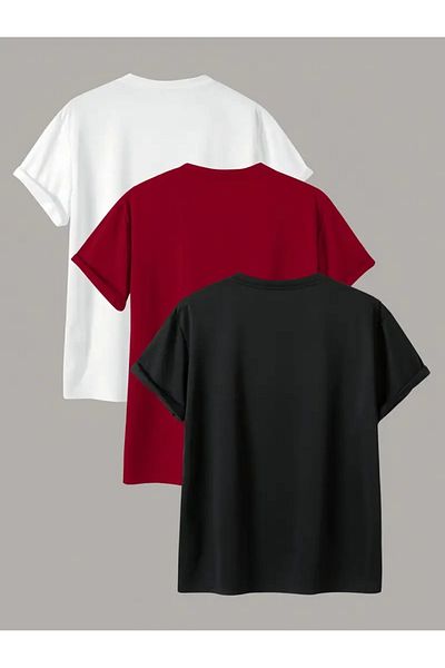 DAXİS Sportwear Company Ανδρικό μπλουζάκι 3-pack Advantage Crew με στάμπα