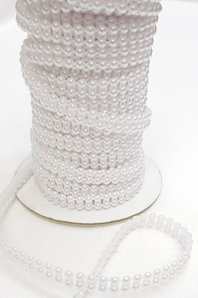 Hayalperest boncuk White Double Row Cut Pearl 4mm