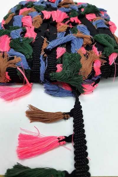 Hayalperest boncuk Cotton Brown Pink Fringe Tassel