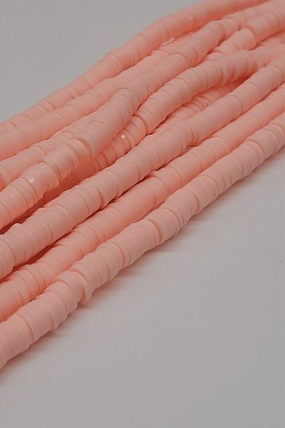 Hayalperest boncuk Light Pink Fimo Dough Beads 6mm