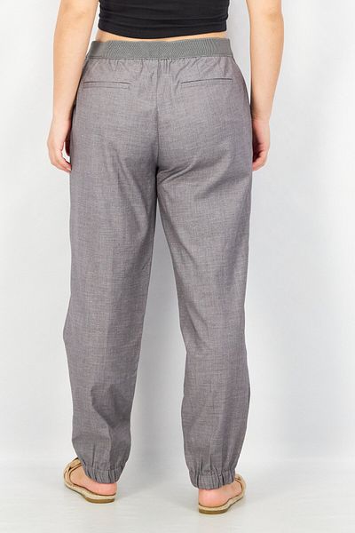 Esprit Women Regular Fit Plain Pants, Light Grey