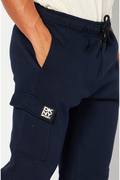 DKNY Sport Men Sportswear Fit Brand Logo Jogger Pants, Navy Blue