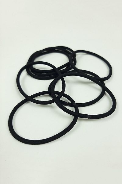 Hayalperest boncuk Thin Black Rubber Buckle 8 Pieces