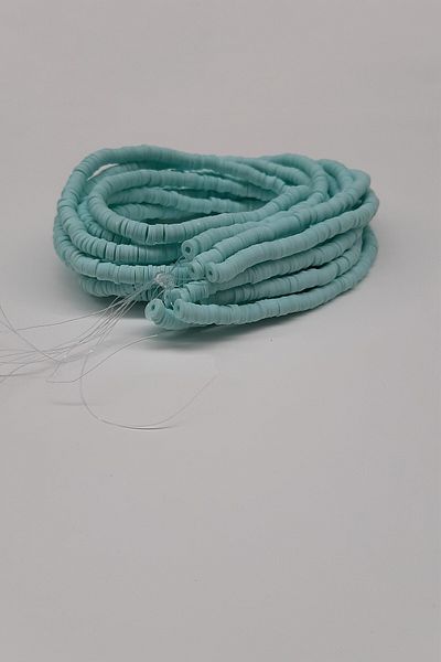 Hayalperest boncuk Light Turquoise Fimo Dough Bead 6mm