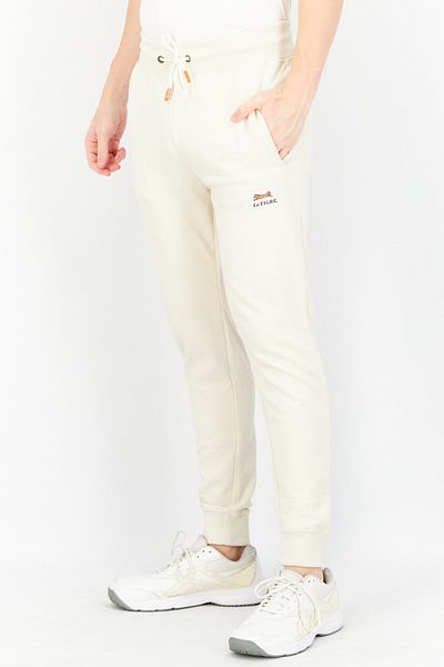 Le tigre Men Regular Fit Solid Jogger Pants, Cream