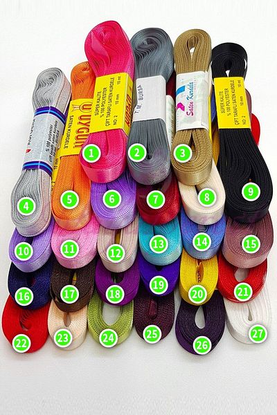 Hayalperest boncuk Satin Ribbon 1cm
