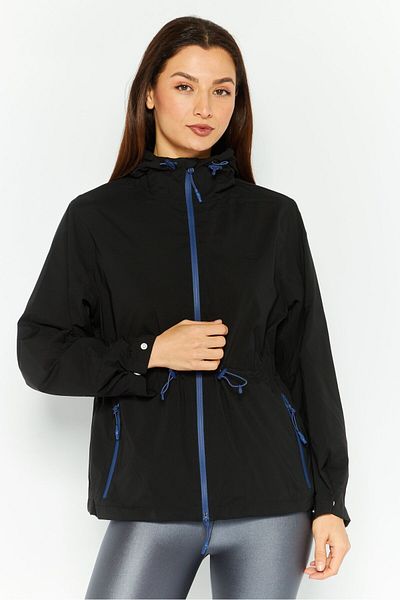 Lacoste Women Brand Logo Windbreaker Jacket, Black