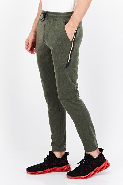 Burnside Men Regular Fit Plain Sweatpants, Olive