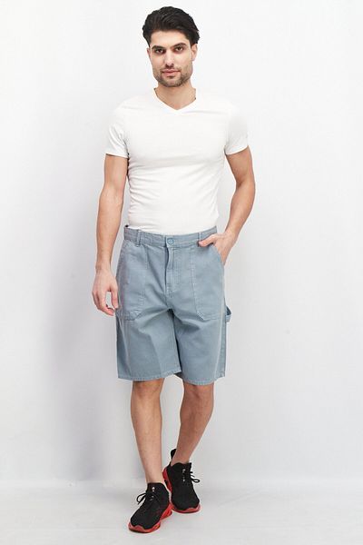 CELIO Men Regular Fit Solid Denim Shorts, Grey