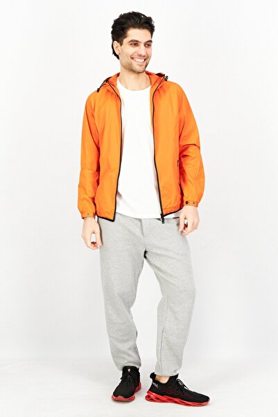 Sorbino Men Plain Windbreaker Jacket, Orange