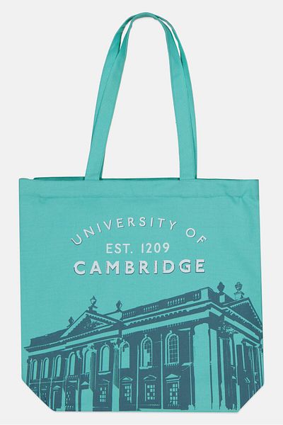 Cambridge Women Graphic Tote Bag 38 H x 40 L x 12 W Cm, Light Green