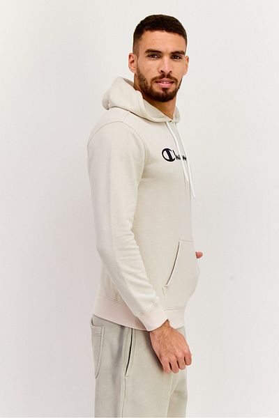 Champion Men Sportswear Fit Long Sleeves Outdoor Hoodies, Beige