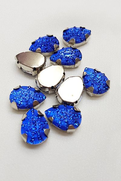 Hayalperest boncuk Blue Drop Case Planted Stone 1-1,5cm 10 Pieces