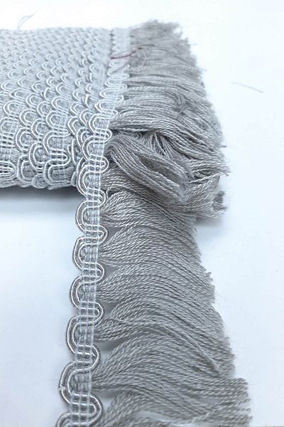 Hayalperest boncuk Gray Waterway Patterned Strip Tassel 5 Cm