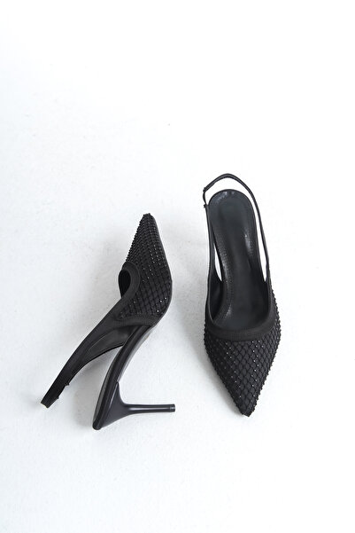 Redoxy Women's Special Design Stone Upholstered Pointed Toe Thin Heel Stiletto Shoes