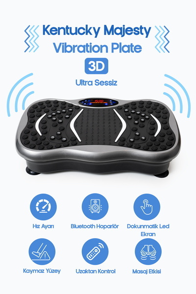 Kentucky Majesty 3D 5 Programlı Titreşimli Spor Kondisyon Fitness Egzersiz Al...