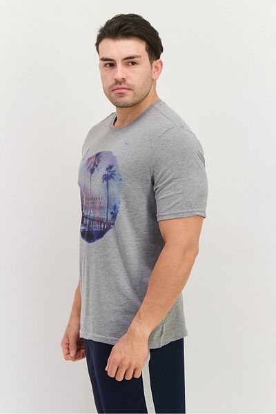 SKECHERS Men Sportswear Fit Outdoor T-shirt, Grey