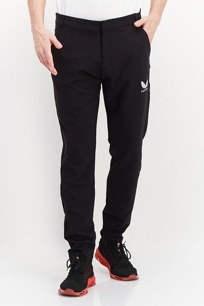 Castore Men Regular Fit Brand Logo Chino Pants, Black