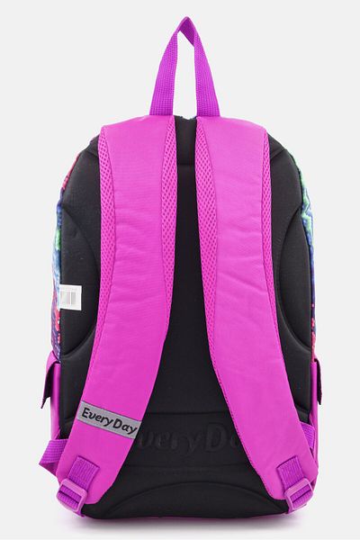 EveryDay Kids Girl Allover Printed Backpack Bag 45 H x 32 L x 12 W cm, Purple Combo