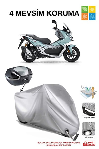 AutoEN Rks Freccıa 150 Çanta Uyumlu Gri Kilit Uyumlu Su Geçirmez Motosiklet B...