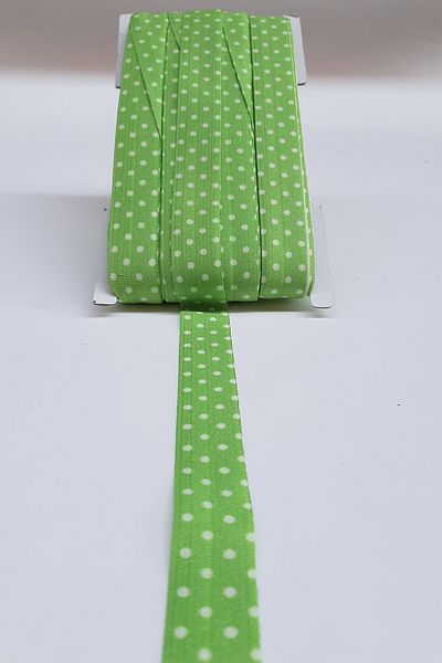 Hayalperest boncuk Bandă elastică verde cu buline 1,5 cm