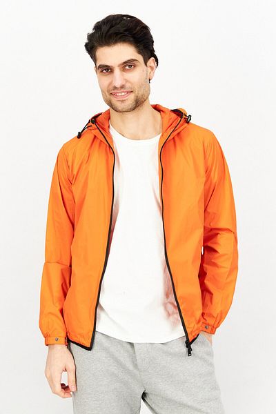 Sorbino Men Plain Windbreaker Jacket, Orange