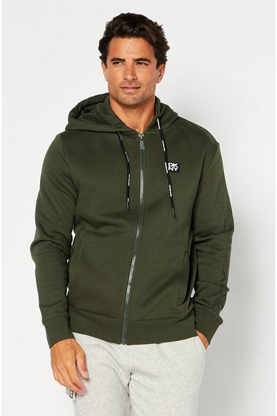 DKNY Sport Men Sportswear Fit Long Sleeve Training Sweatshirt, Army Green