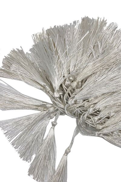 Hayalperest boncuk White Imported Tassel 6 Cm 100 Pieces