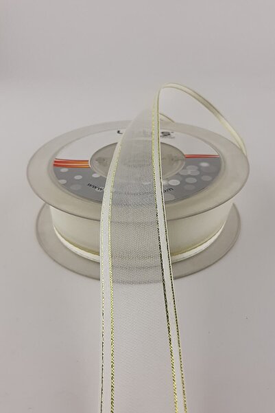 Hayalperest boncuk Satin Striped Fancy Glitter Chiffon Ribbon 25 Mt