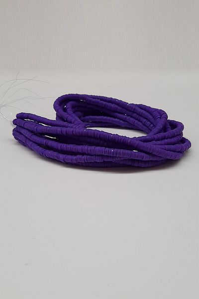 Hayalperest boncuk Patterned Purple Fimo Dough Beads 6mm