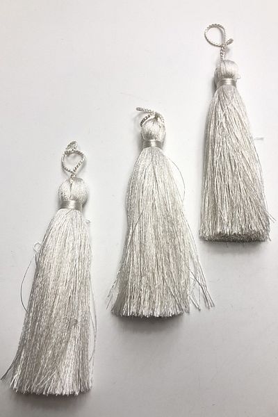 Hayalperest boncuk 10cm Off-White Single Tassel - 1 Piece