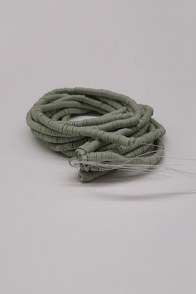 Hayalperest boncuk Gray Fimo Dough Bead 6mm
