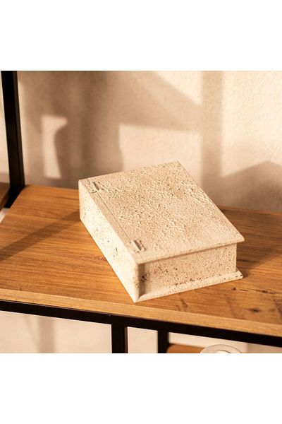 DEKORMED Textured Bohem Trend Book Box-Storage Box
