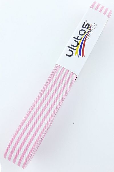 Hayalperest boncuk Κορδέλα 10 Mt Pink Stripes Degree - 1,5 cm