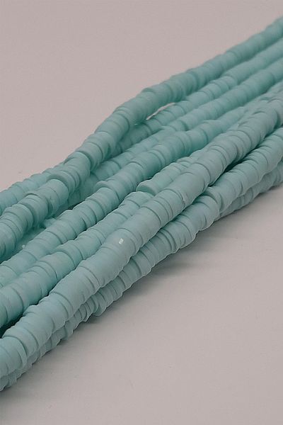 Hayalperest boncuk Light Turquoise Fimo Dough Bead 6mm