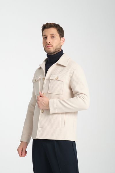 Frappoli Мъжко кадифено яке Diena Premium Slim Fit с джобове и капак