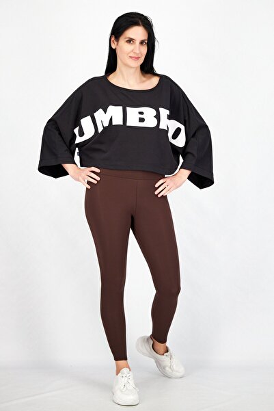 UMBRO Women Round Neck Short Sleeves Brand Logo T-Shirt, Black